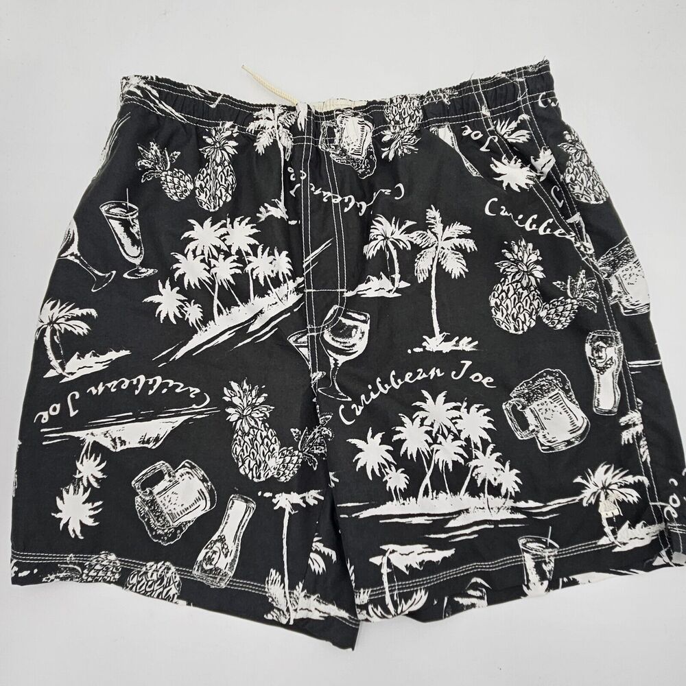 Caribbean Joe Island Supply Co. Large Men Grey Board Shorts Tropical Resortwear